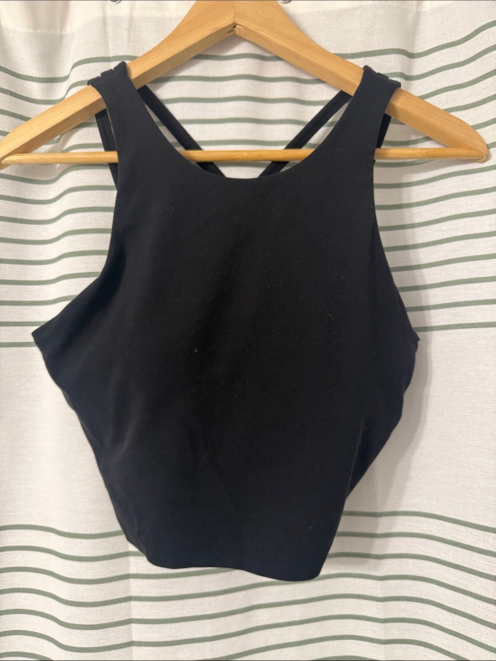 Athleta High Cropped Tank with Criss-Cross back